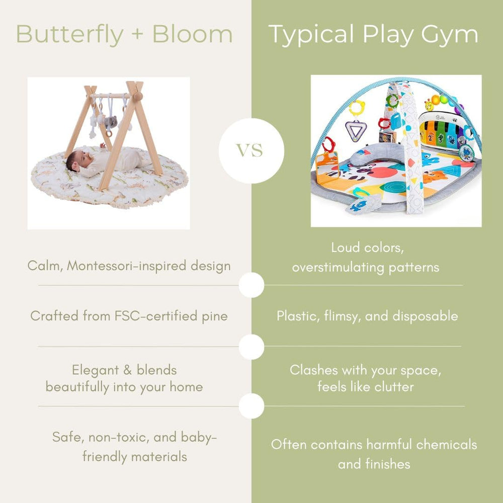 Butterfly + Bloom FSC-certified pine wood frame for durable, eco-friendly use