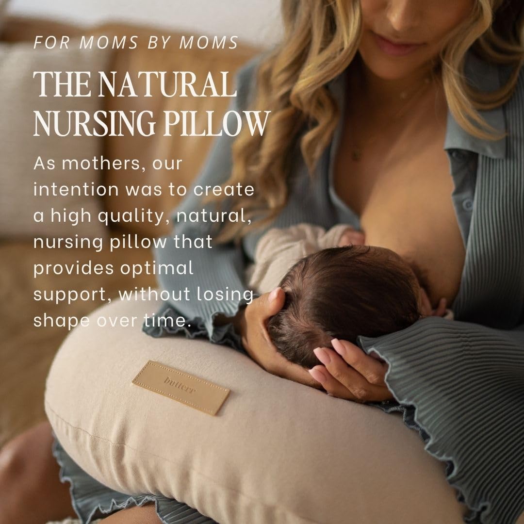 Butterr nursing pillow ergonomic-support: precise positioning for comfortable latch and feeding.