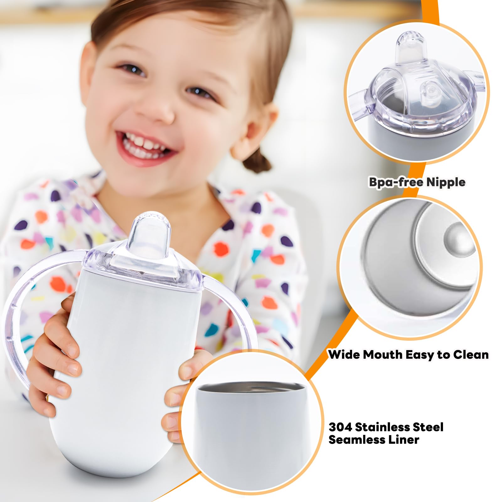Buumin non-spill toddler sippy cup design reduces spills during playtime and meals.