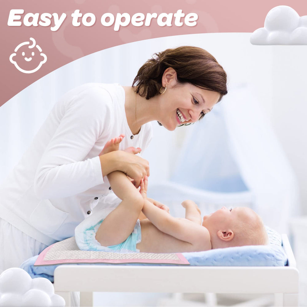 Buyockss 80-count disposable pads feature soft top layer for gentle skin contact.
