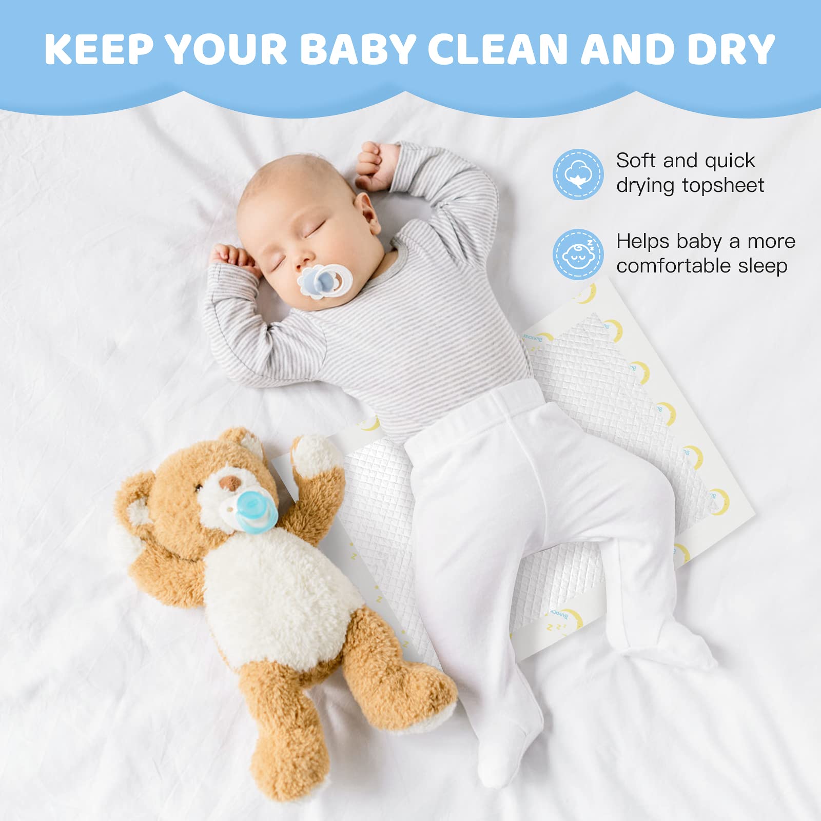 Buyockss baby changing pads waterproof back sheet protects surfaces