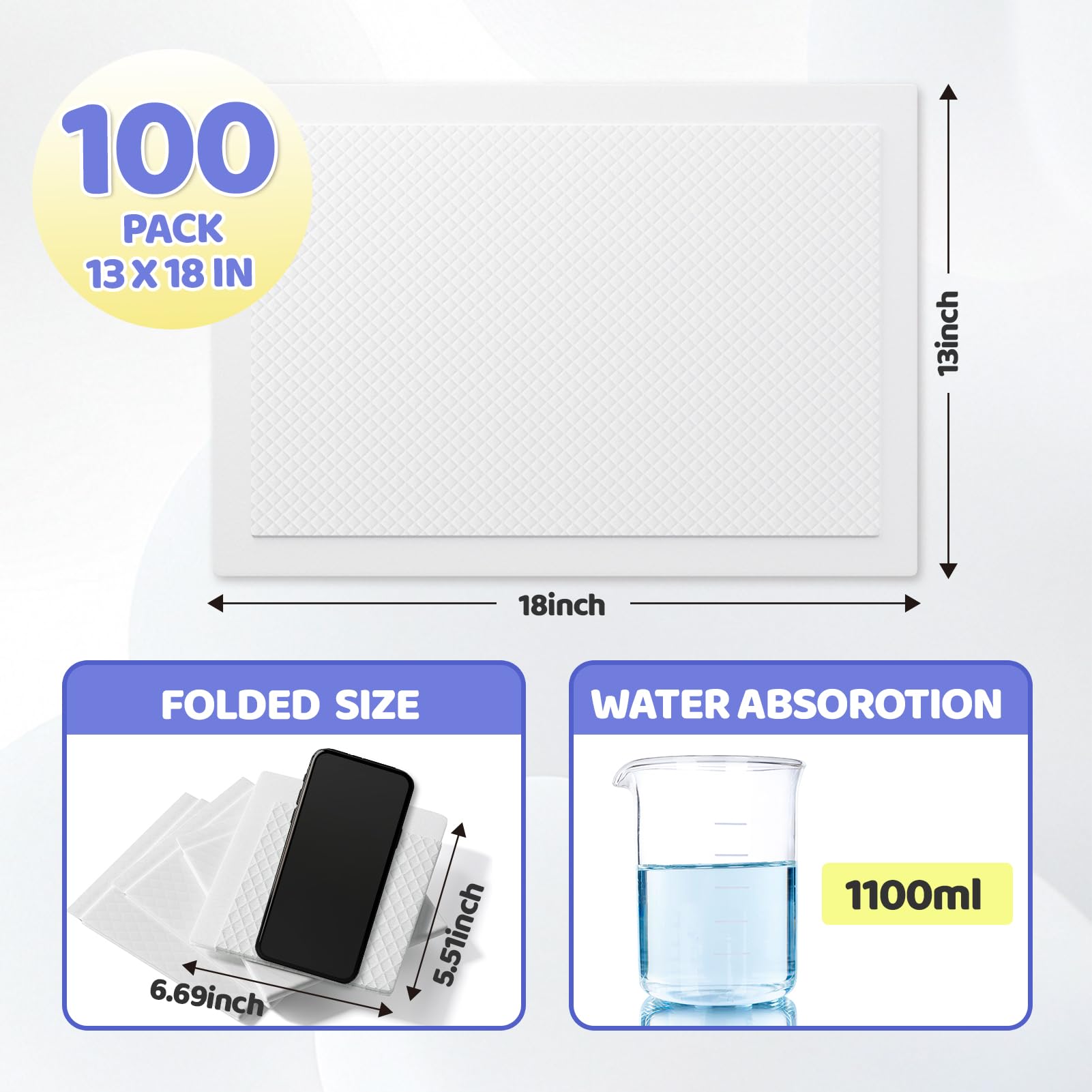 Buyockss disposable liners 100-count bulk pack for convenient, hygienic diaper changes at home or travel.