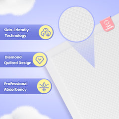 Buyockss disposable pad liners soft quilted top layer for baby comfort during changes.