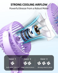 Buywoo-portable-stroller-mini-fan-3-speed-compact-design delivers customizable breeze in any setting.
