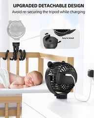 Buywoo flexible tripod clip attaches securely to car seats and cribs