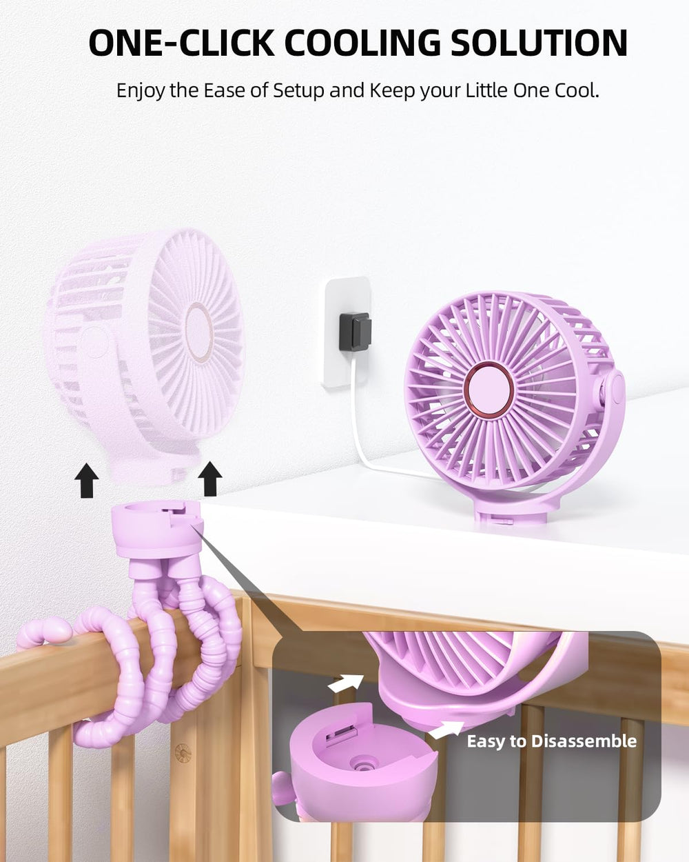 buywoo lightweight portable fan in bag for quick cooling anywhere.