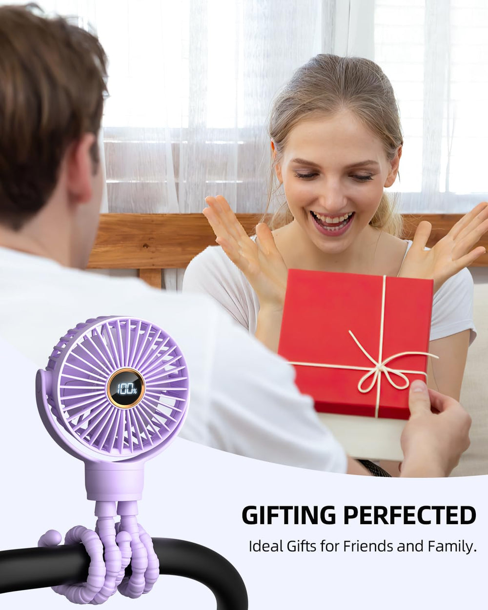 Buywoo-multi-use-travel-fan-compact-storage suited for car, park, or gym setups with easy portability.