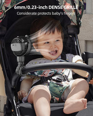 Buywoo stroller fan 360° rotation head delivers customizable airflow