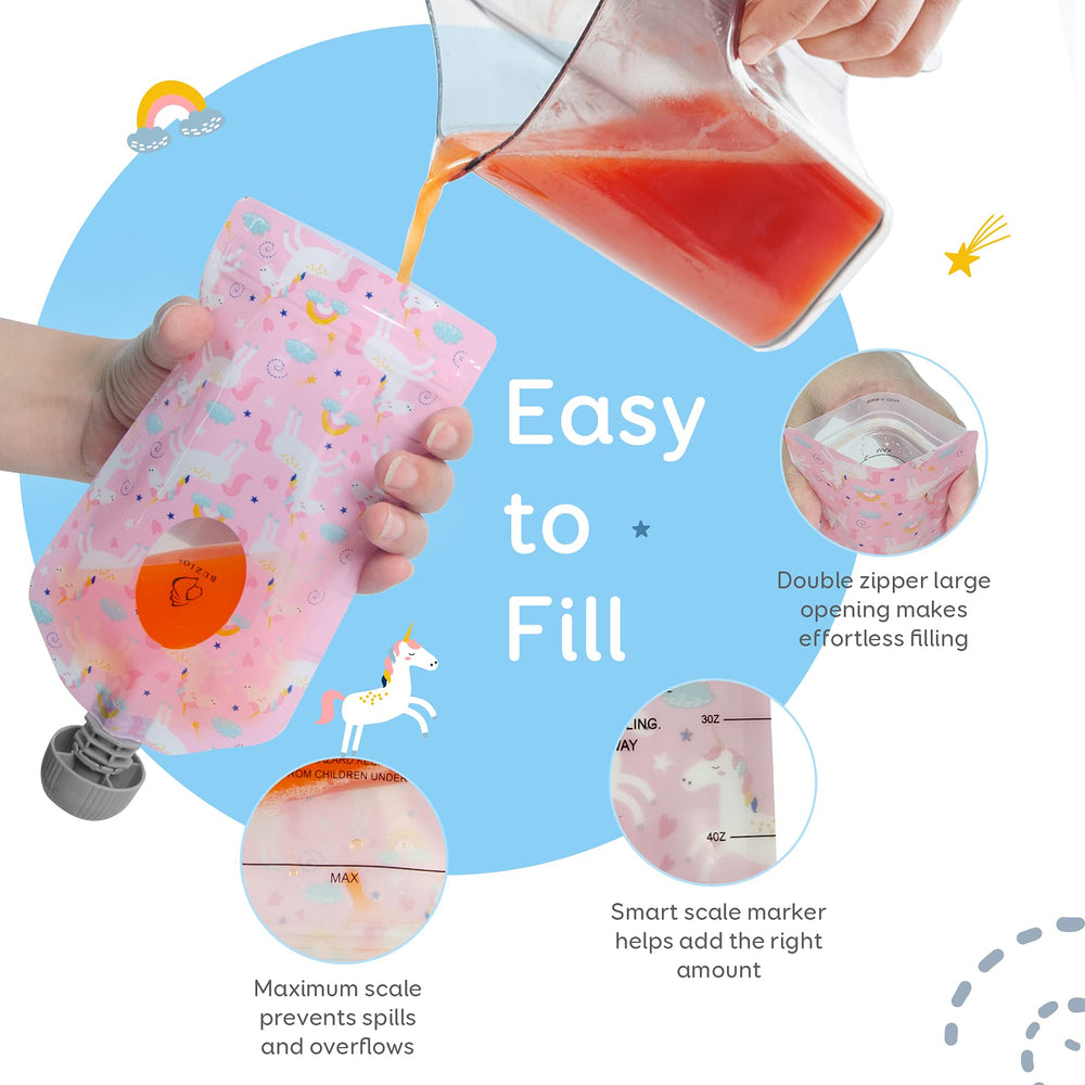 BUZIO double zipper seal pouch ensures secure closure for on-the-go snacks.