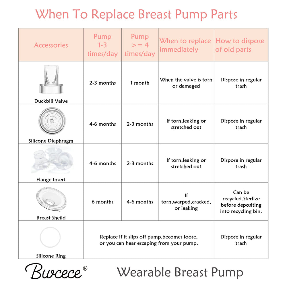 Bwcece wearable pump flange assembly ready for on-the-go pumping.