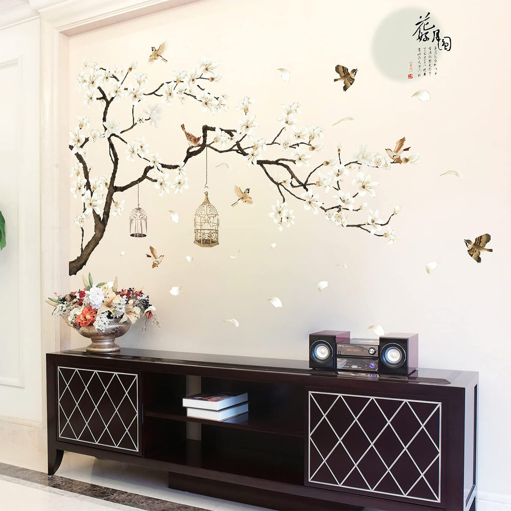 BWCXXZH Includes eight sheets to create a customized cherry blossom wall scene.
