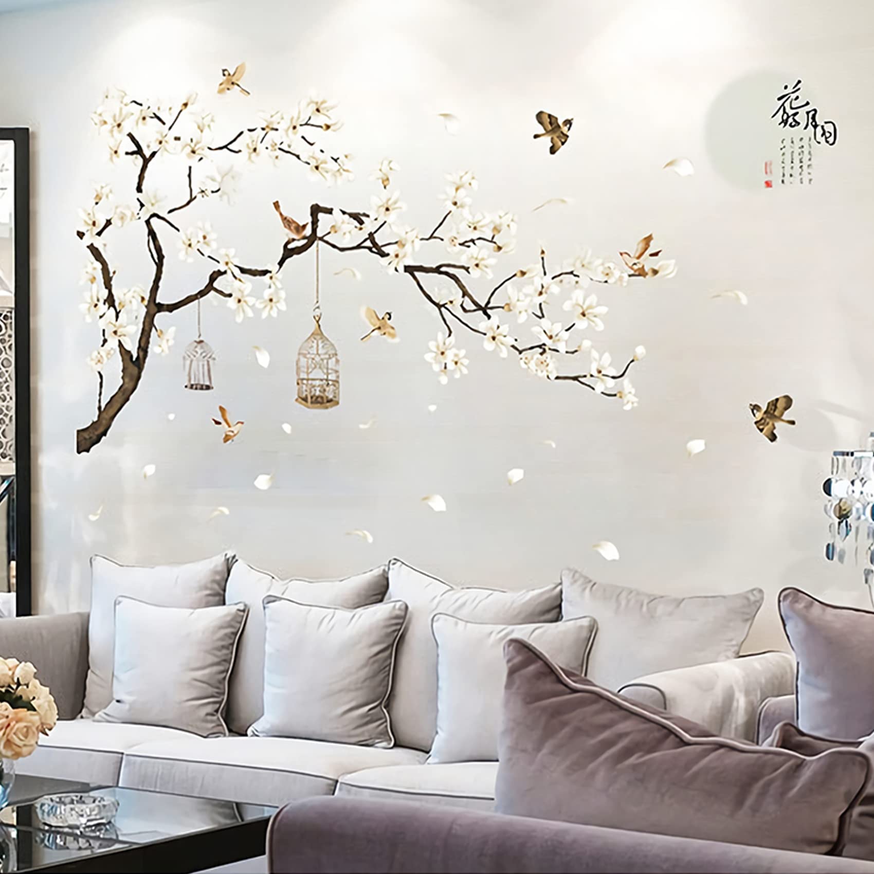 BWCXXZH 50x74 inch finish offers a bold floral statement for living spaces.