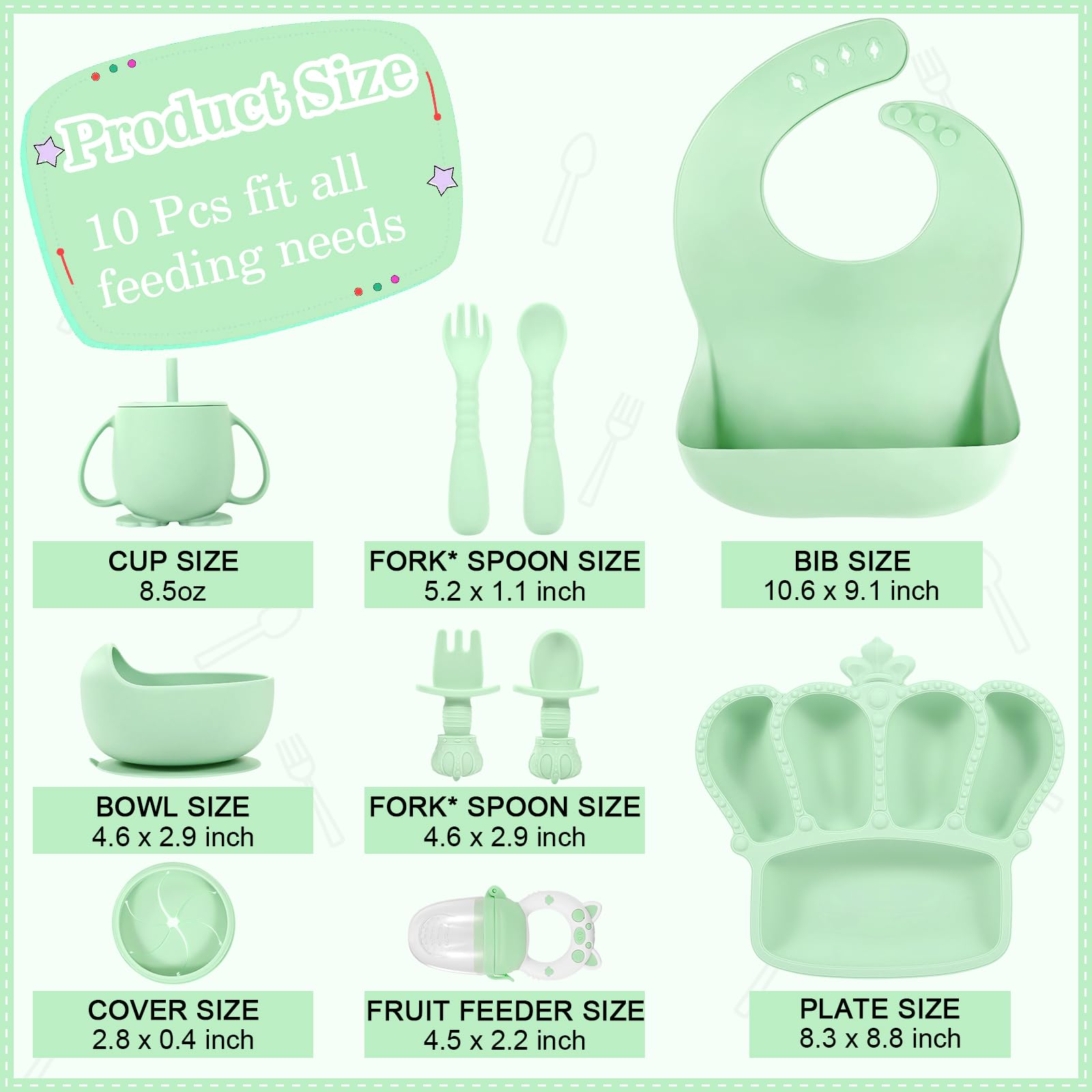 BXLL crown-shaped divided plate keeps foods separated for independent self-feeding
