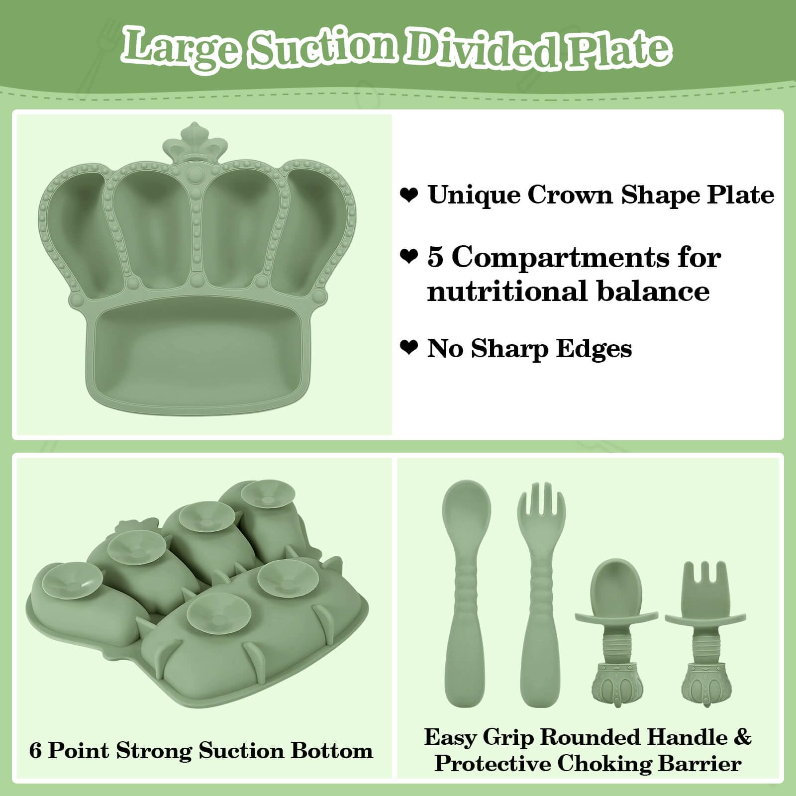 BXLL silicone bib with food catcher protecting clothes during meals