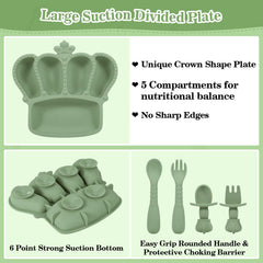 BXLL silicone bib with food catcher protecting clothes during meals