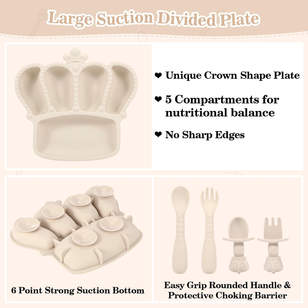 BXLL silicone bib with food catcher keeps clothes clean