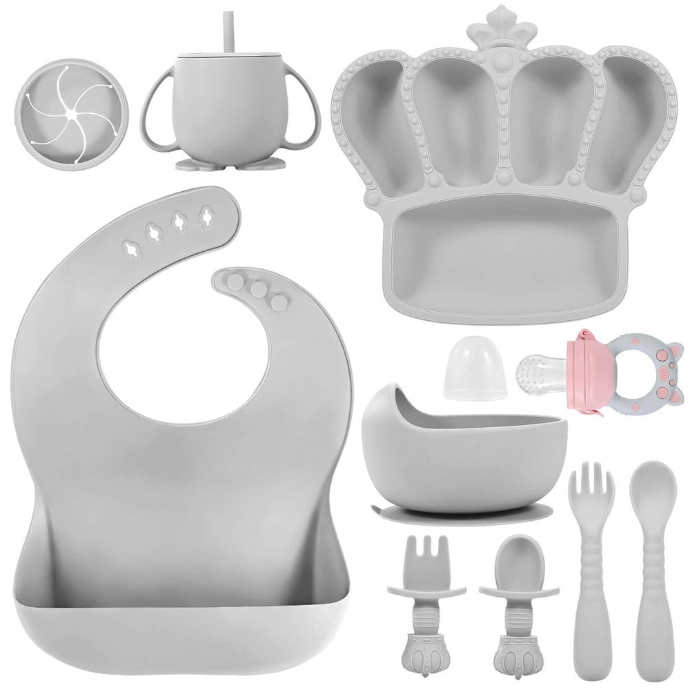  BXLL crown-shaped suction plate keeps meals mess-free during self-feeding.