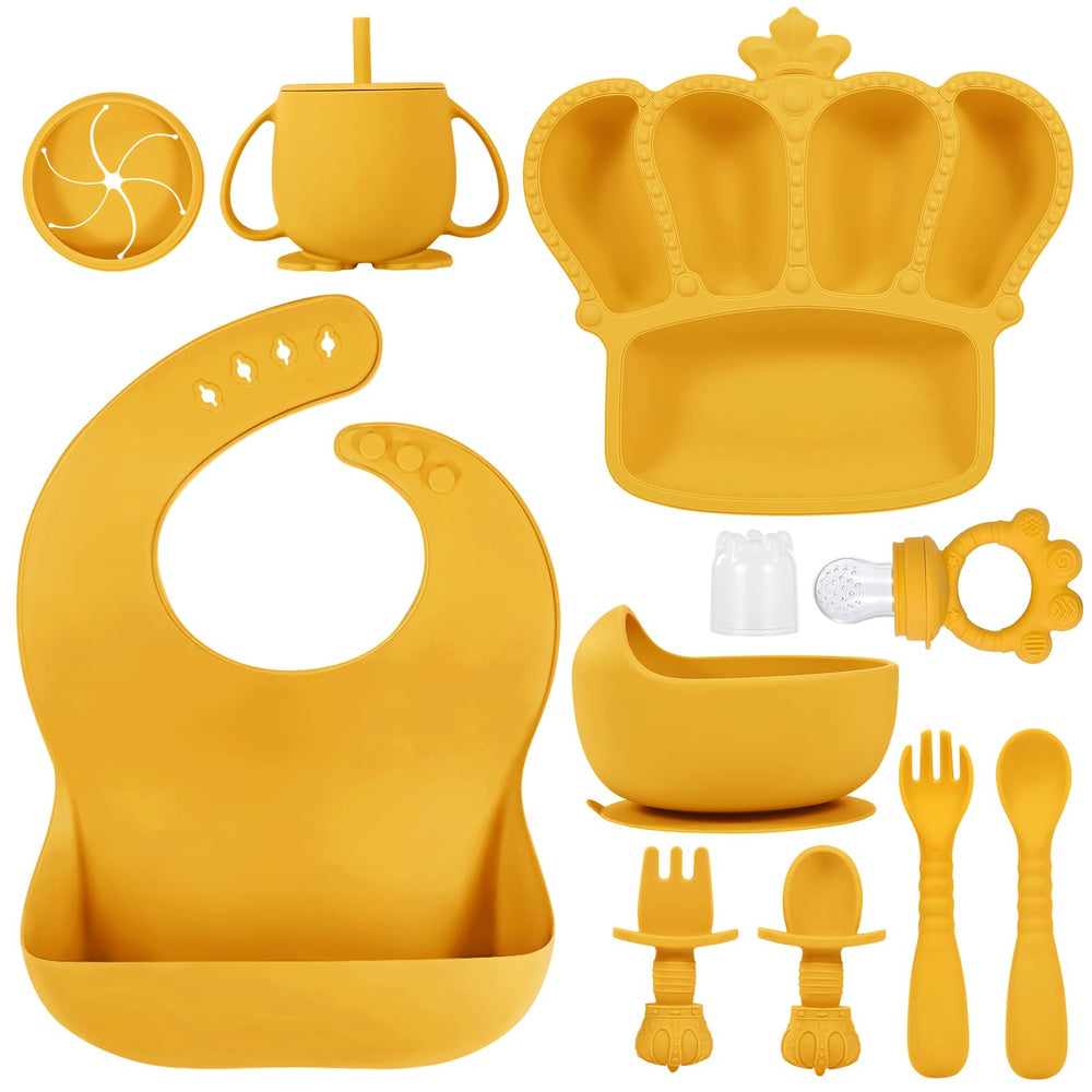 BXLL crown-shaped suction plate keeps meals in place for mess-free feeding.