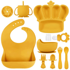 BXLL crown-shaped suction plate keeps meals in place for mess-free feeding.