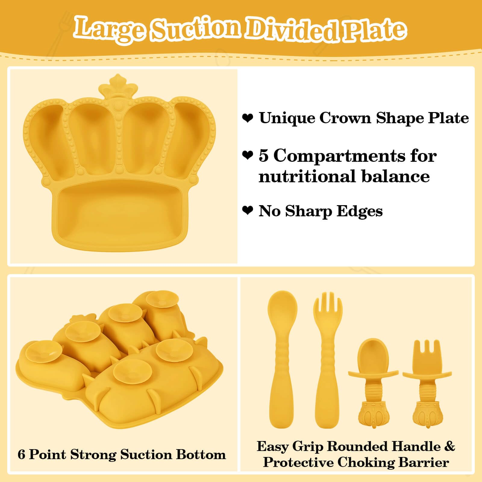 BXLL silicone bib with pocket catches spills during meals.