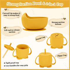 BXLL sippy cup with straw and lid supports independent drinking.