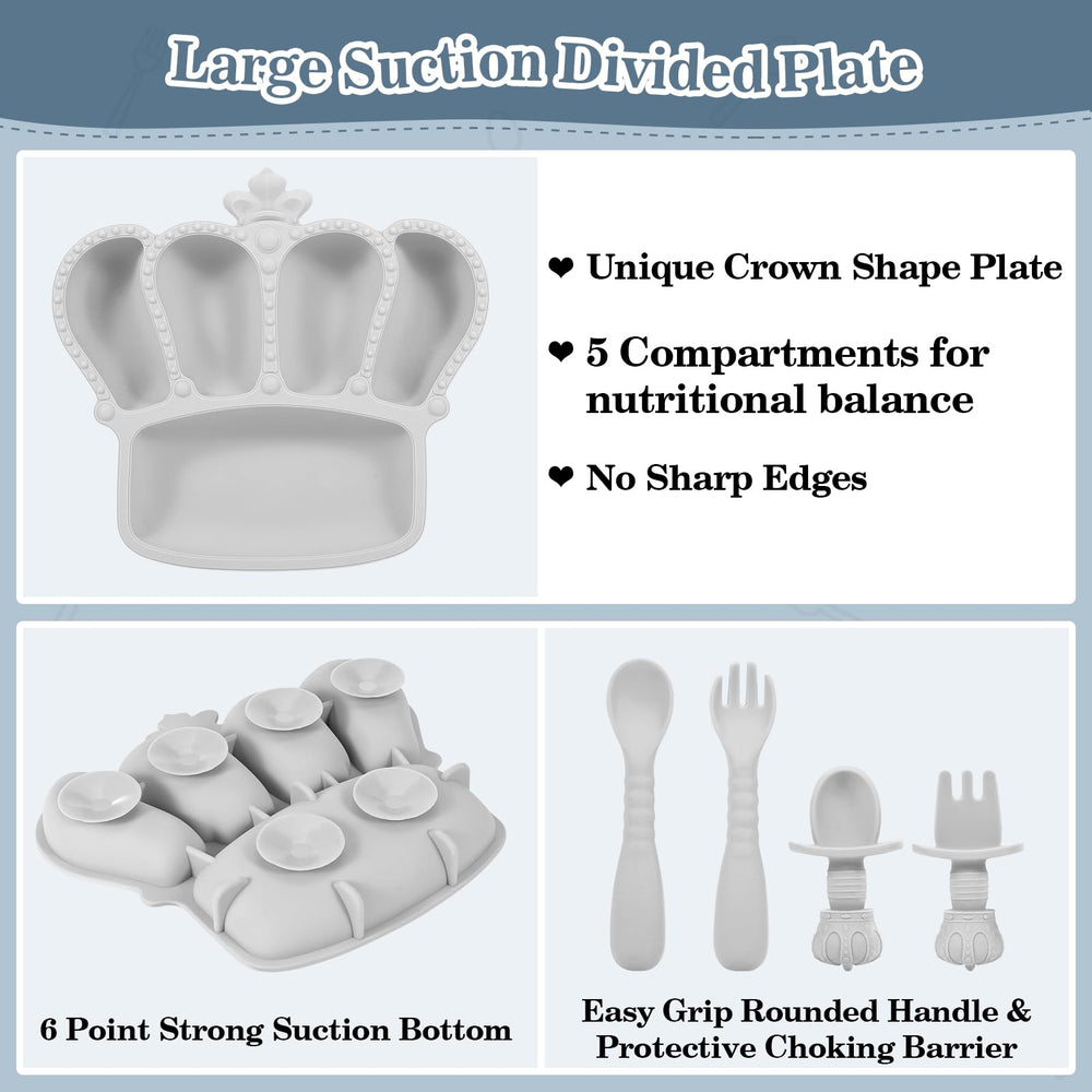  BXLL silicone bib with food catcher helps keep clothes clean at mealtime.