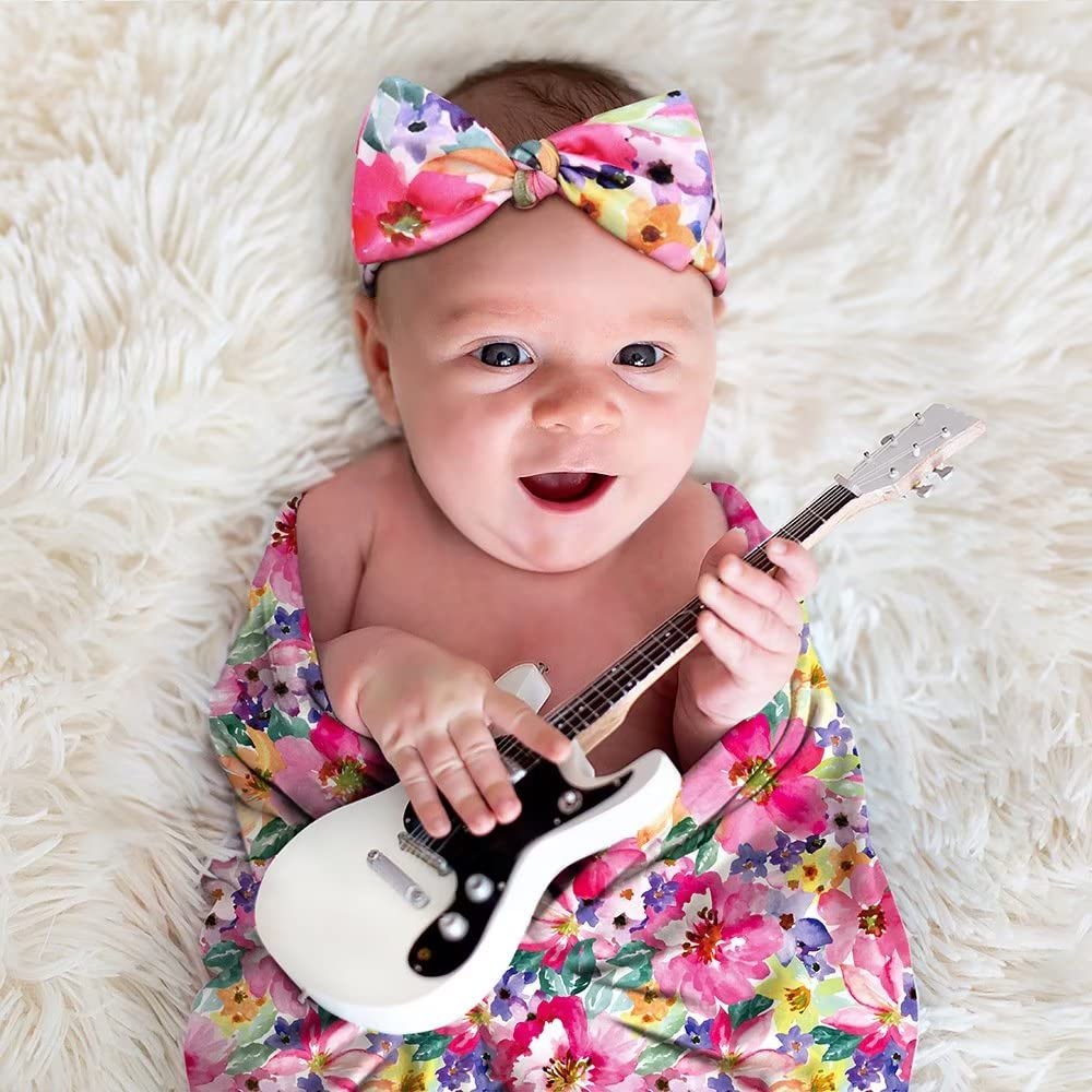 BxuanW swaddle blanket rose flower offers gentle warmth for 0-3 month babies