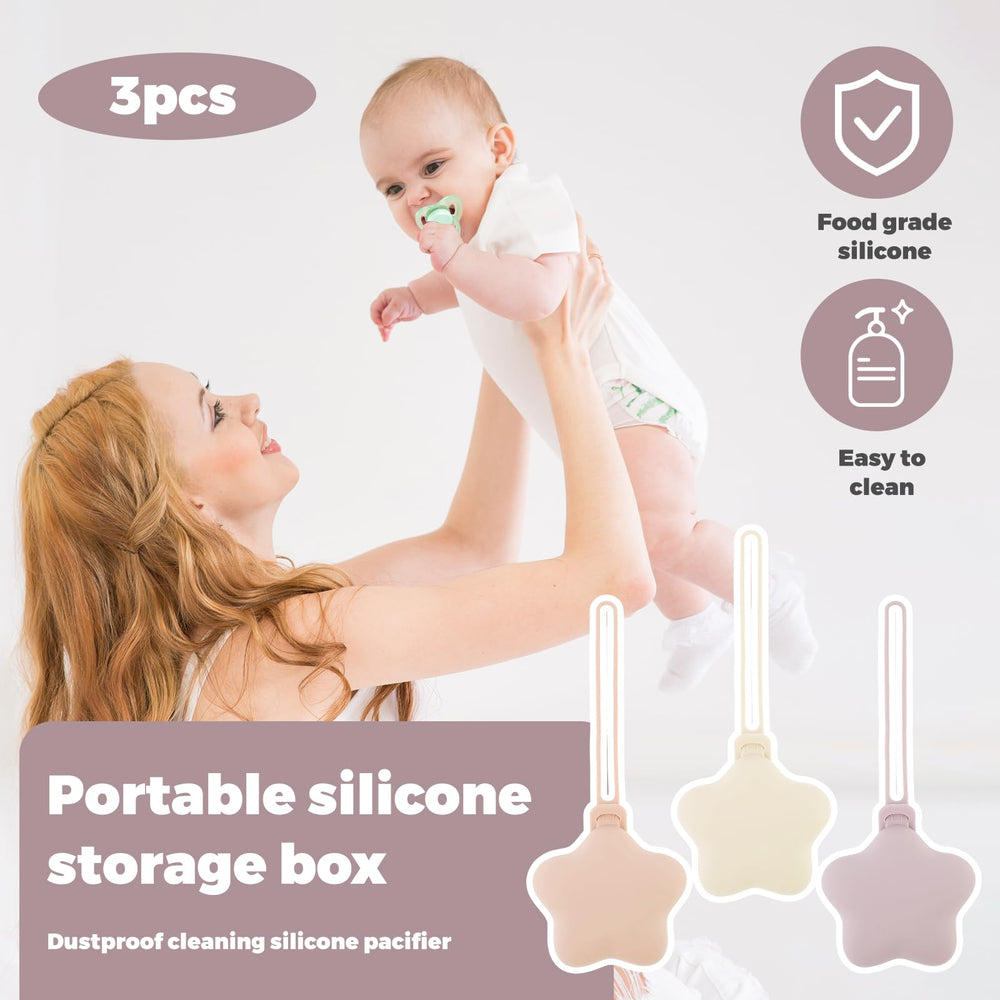 BXUYAOXMC pacifier holder case colors – compact design keeps pacifiers organized.