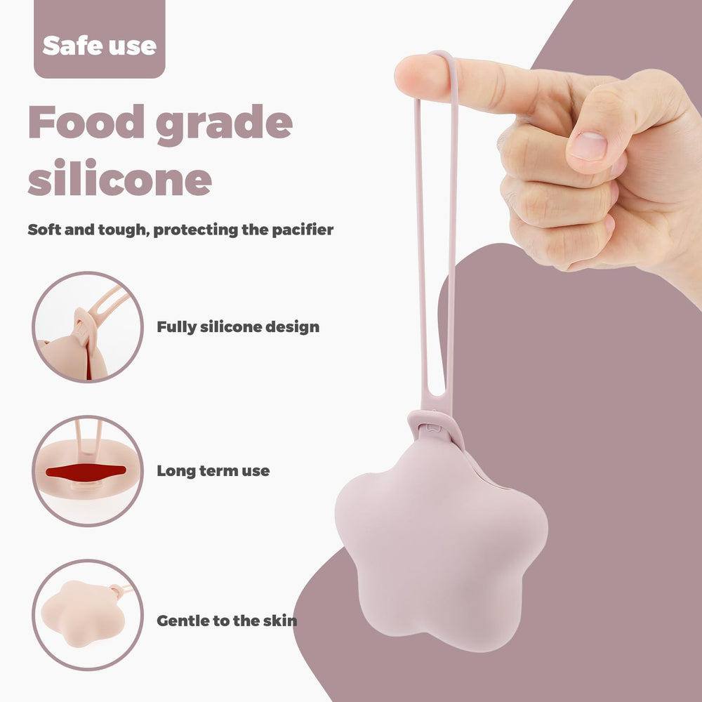 BXUYAOXMC portable pacifier case with lanyard – easy carry for on-the-go parents.