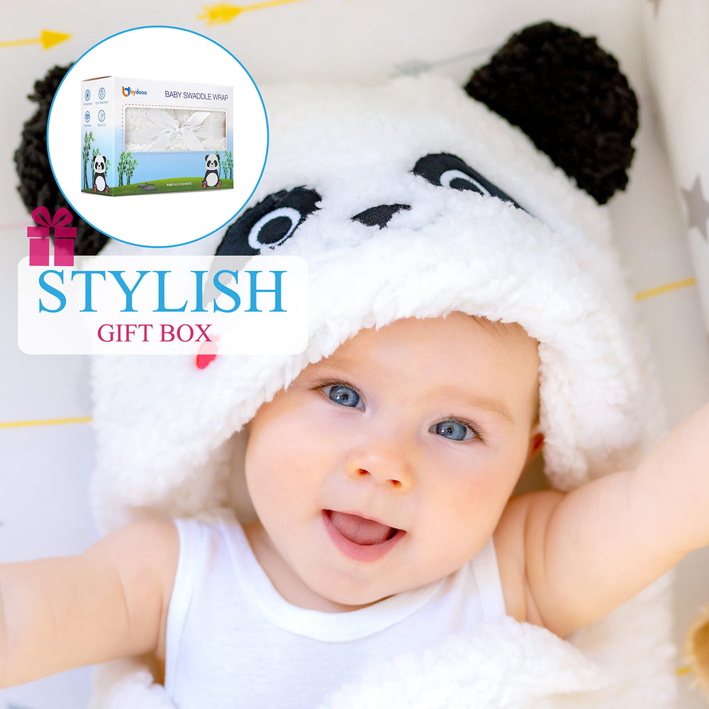 BYDOOO BD separate-feet design shows secure wrap as babies kick.