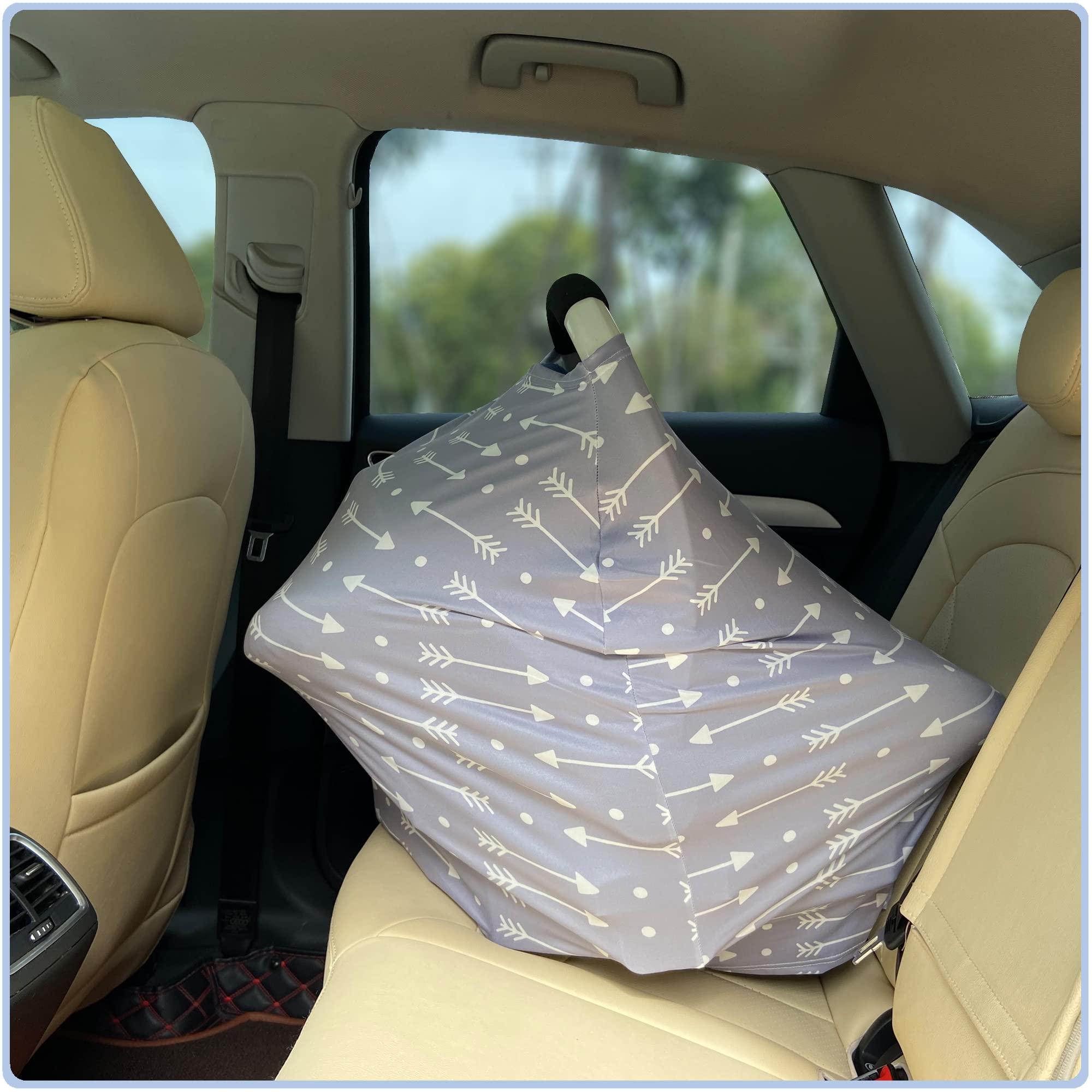 ByeBye Calorie car seat cover offers full coverage against sun and wind.