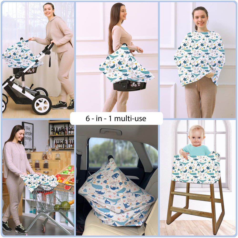 ByeBye Calorie Sea World car-seat canopy offering full coverage and airflow.