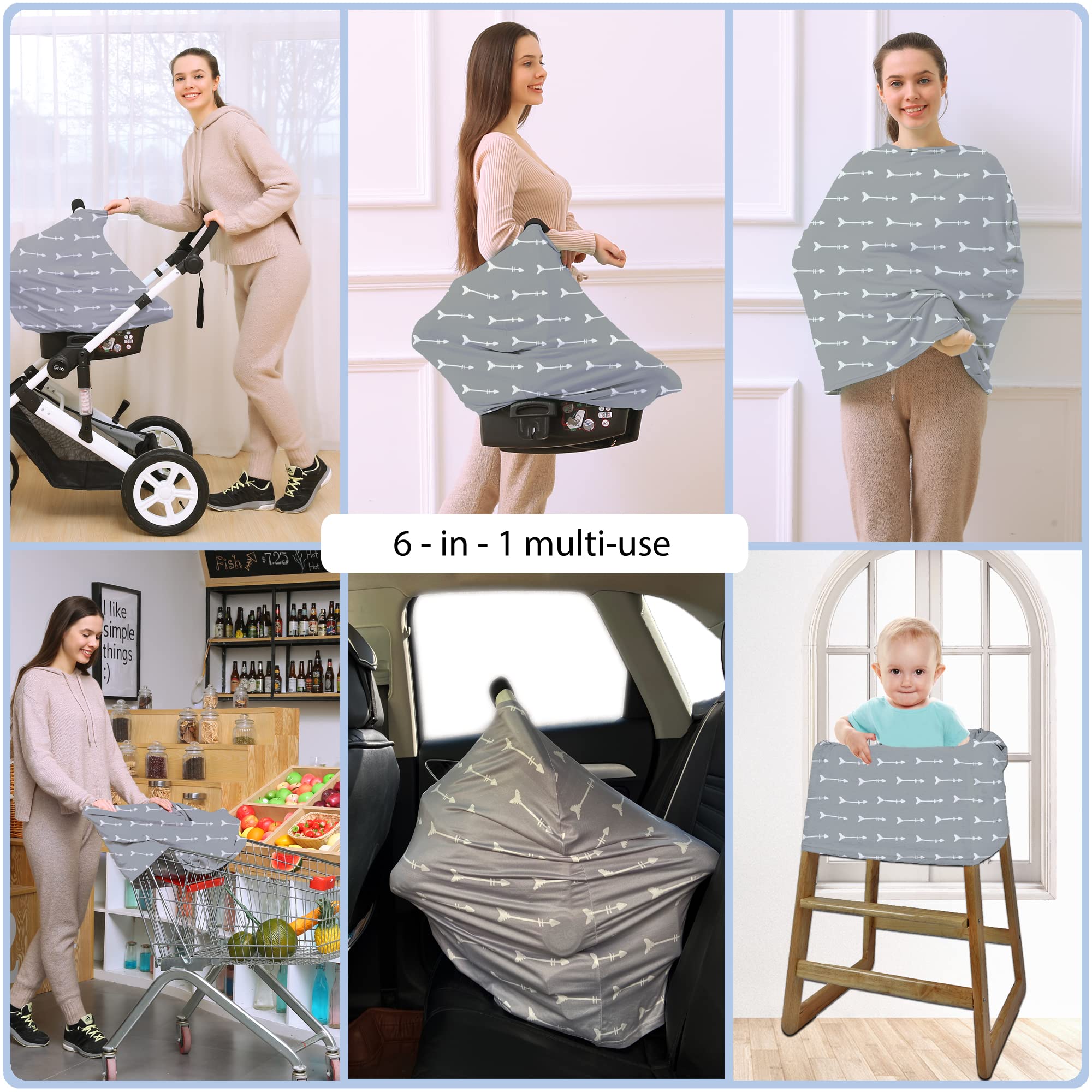 ByeBye Calorie nursing canopy on-the-go as stroller cover for shade and protection.