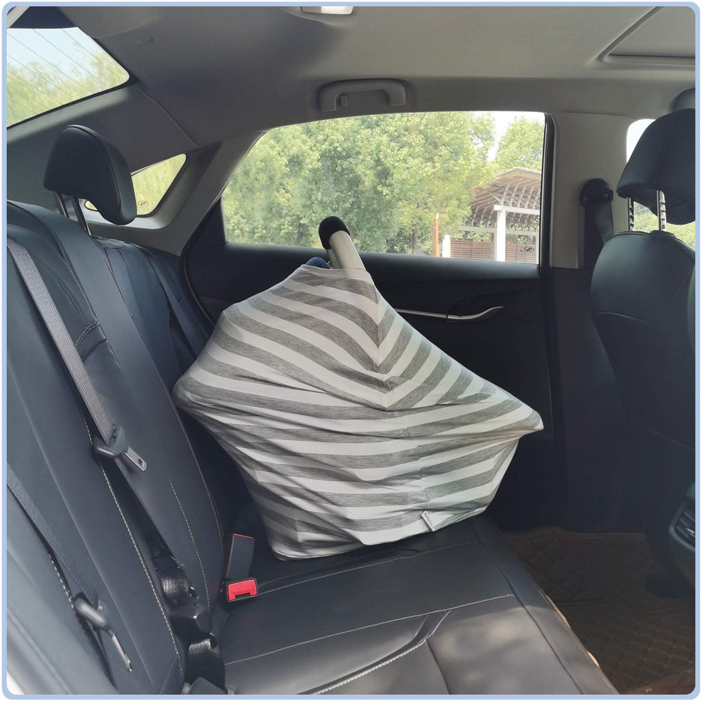 ByeBye Calorie sun shield blocks glare and heat for baby comfort.
