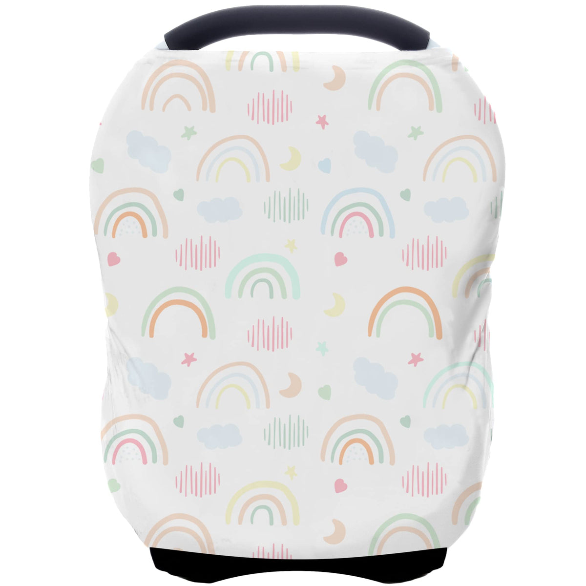 ByeBye Calorie car seat cover rainbow canopy for privacy and sun protection
