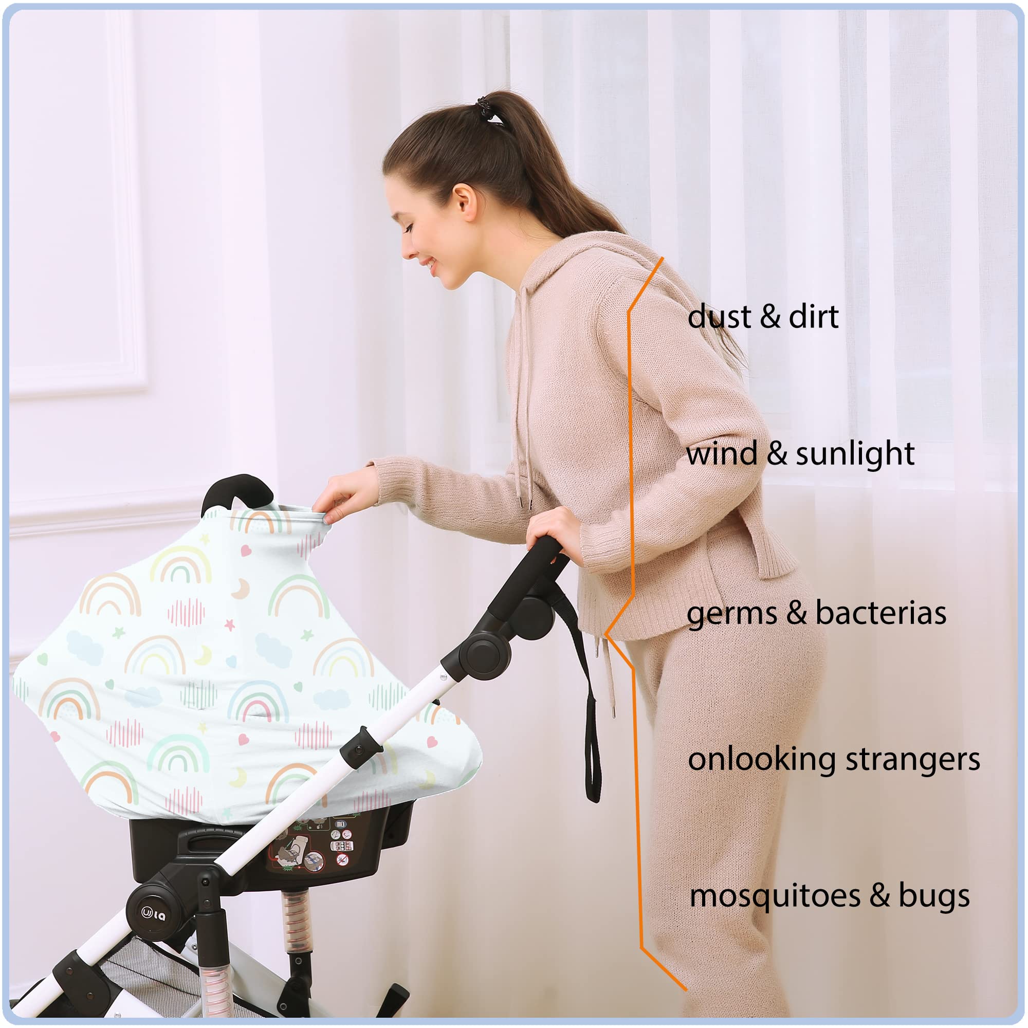 ByeBye Calorie stroller cover soft breathable fabric for comfortable outings