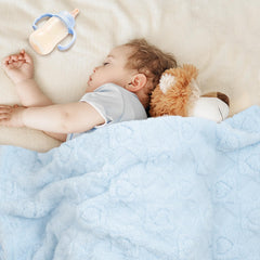 BYKOSY brushed plush fleece texture delivers soft touch for newborn skin