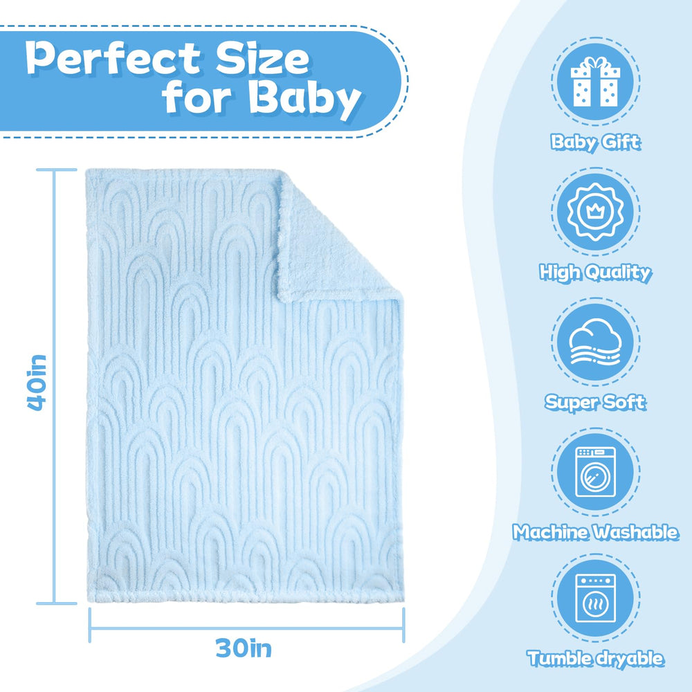 BYKOSY Ultra Soft Fleece Baby Blanket crawl mat for playtime warmth