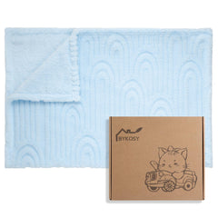 BYKOSY Ultra Soft Fleece Baby Blanket in gift box for newborn comfort and warmth