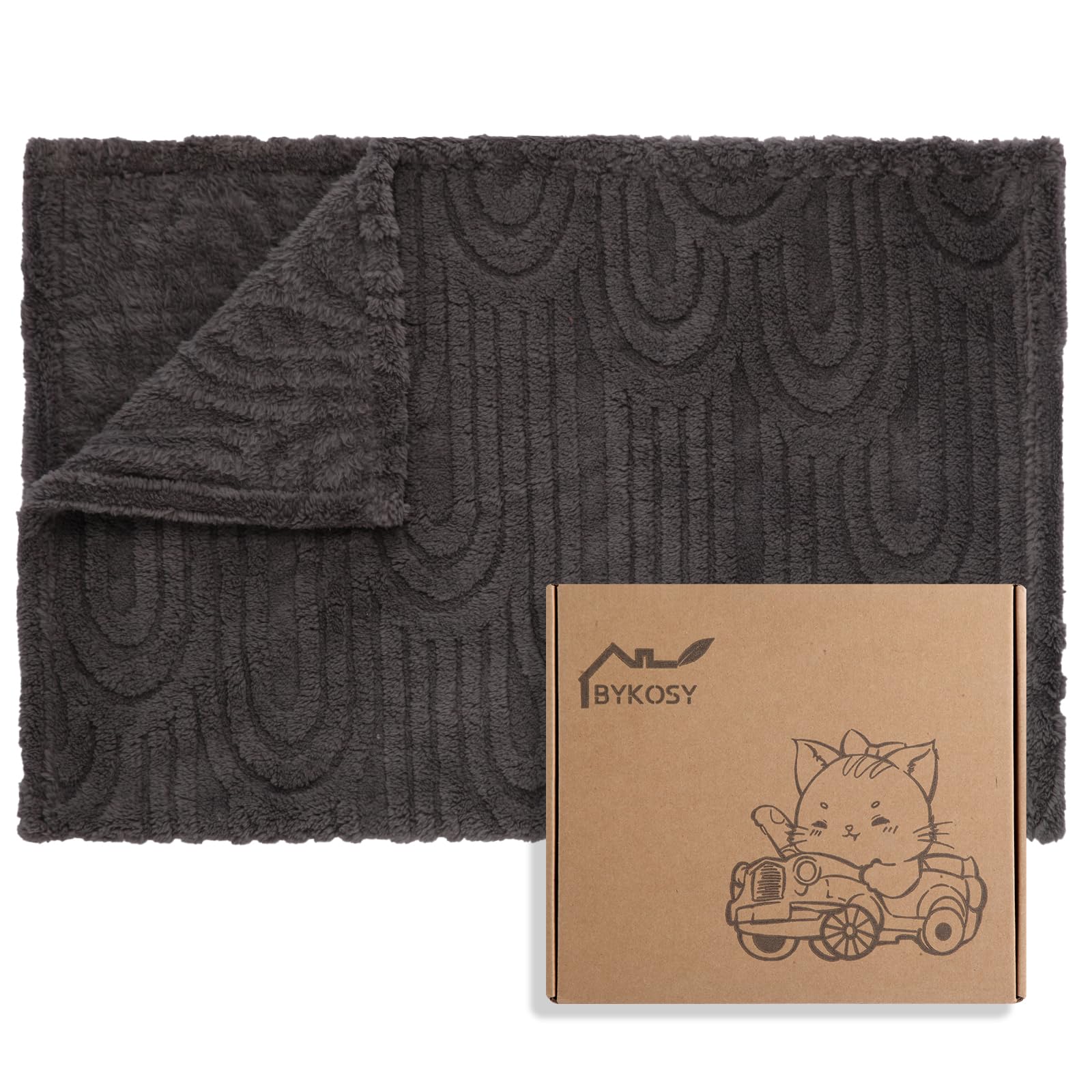 BYKOSY Ultra Soft Fleece Baby Blanket folded in nursery, ideal for cuddles and photo shoots.