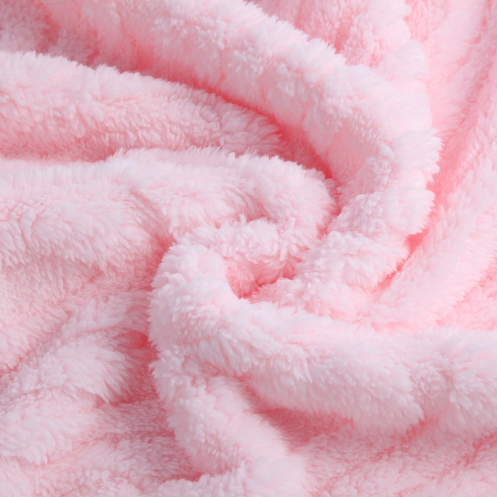 BYKOSY ultra soft fleece blanket rainbow pink in nursery scene for cozy layering