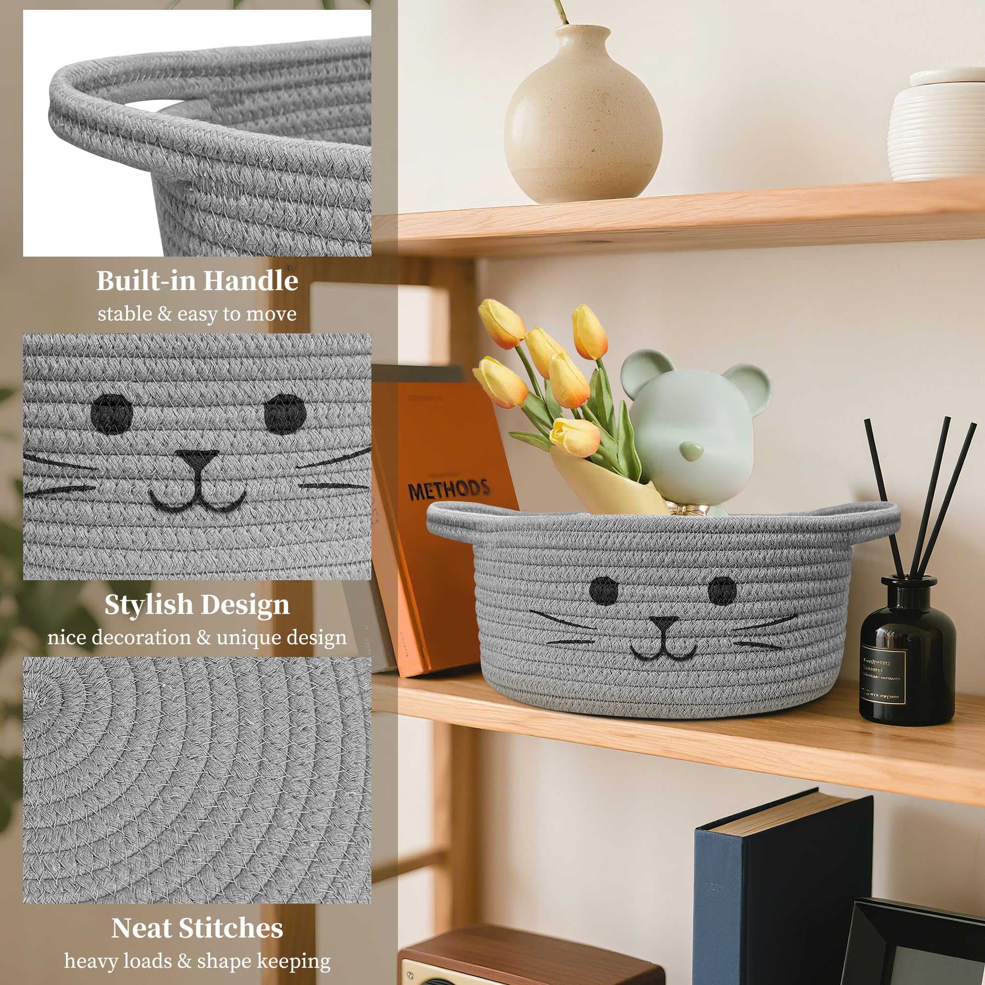 BYLSSNUK cat-face organizer adds whimsy to nursery or playroom decor