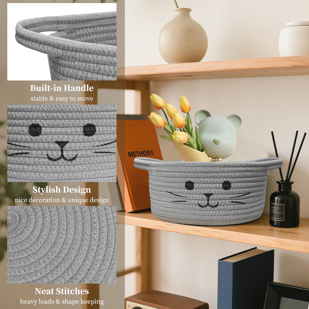 BYLSSNUK cat-face organizer adds whimsy to nursery or playroom decor