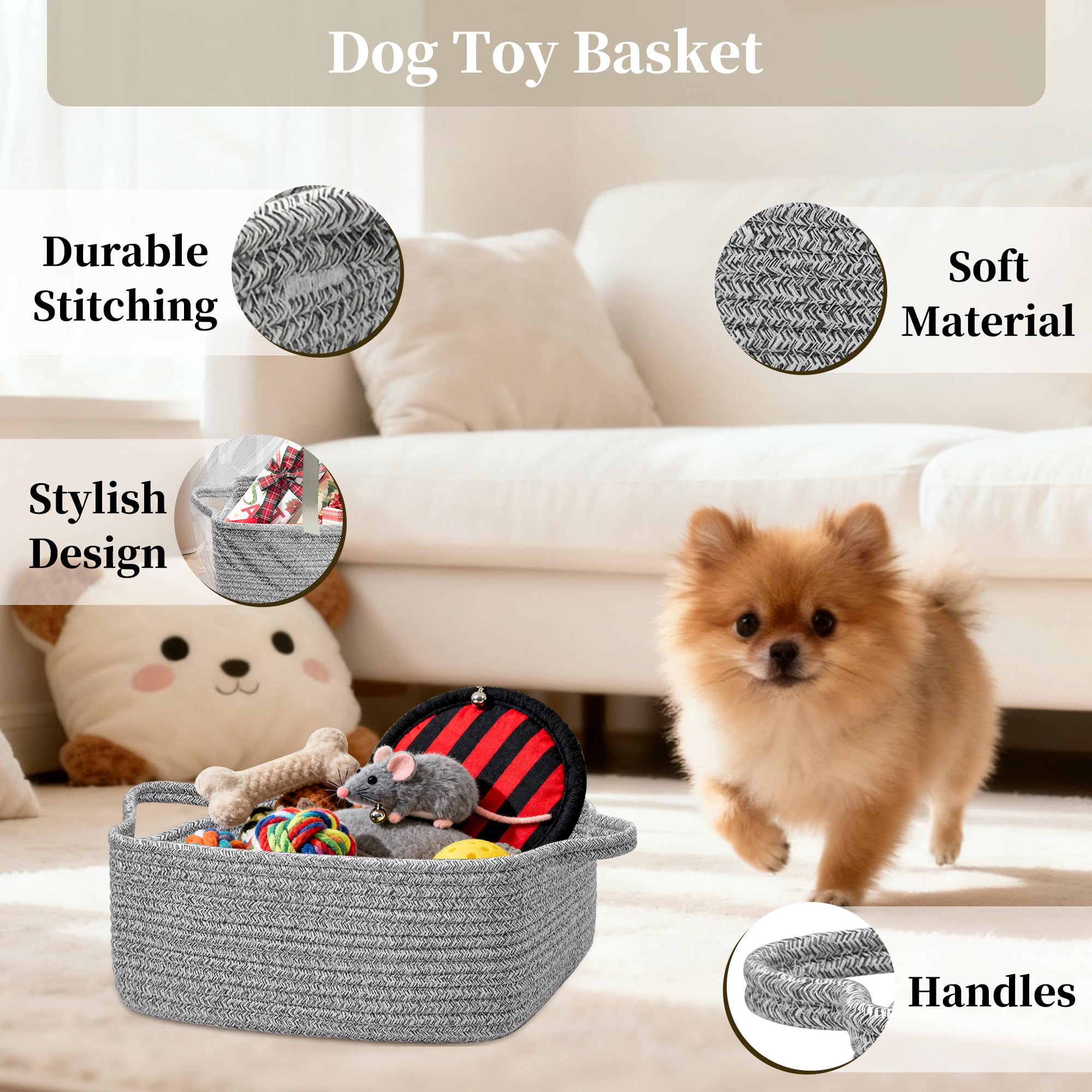 BYLSSNUK gift basket empty grey bedroom books and jewelry storage