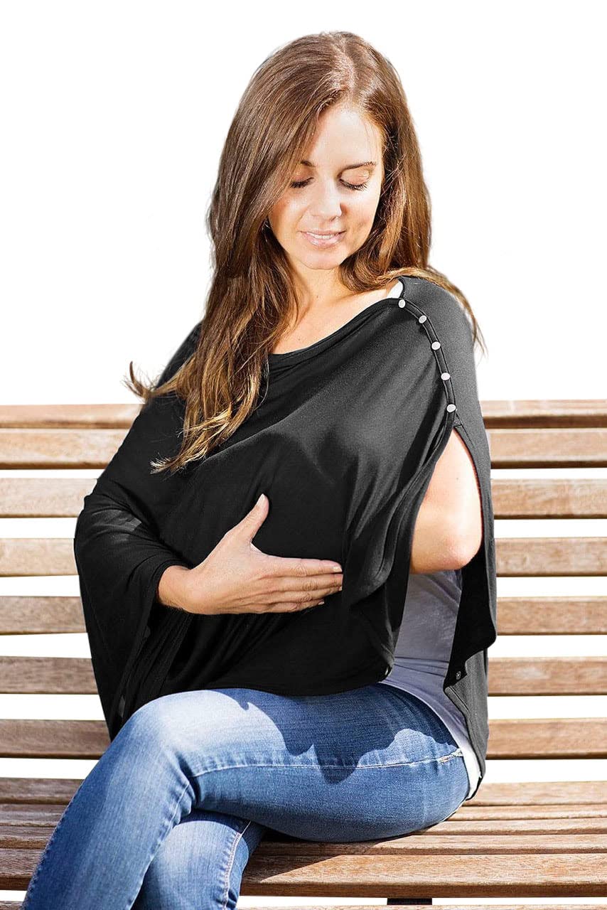 Byrd & Blume nursing cover provides 360-degree coverage for privacy and comfort.