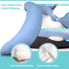 BYRIVER pillow in bed supporting side sleepers with spine alignment.