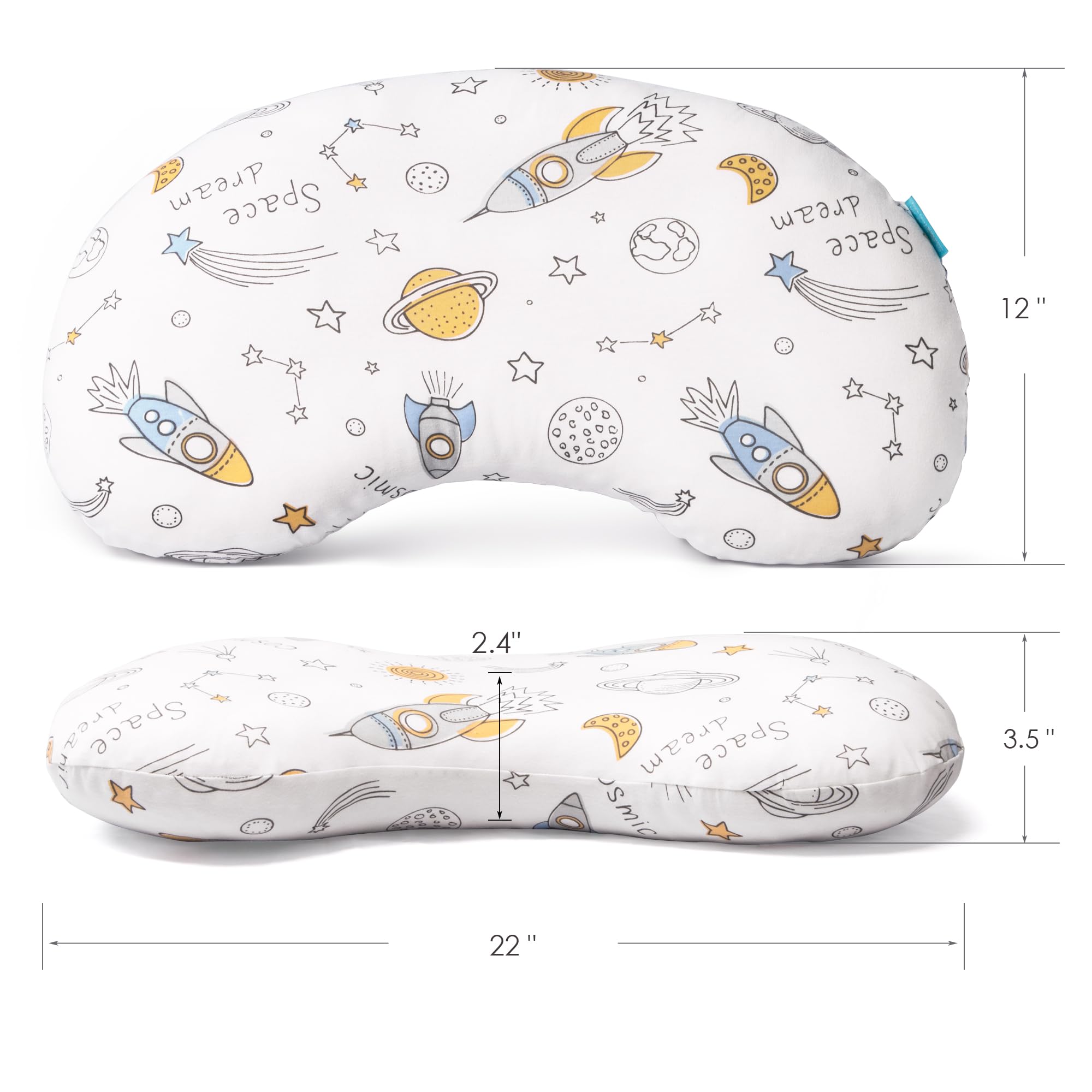 BYRIVER Spaceship pillow with pillowcase, packaged as a gift-ready option.