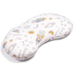 BYRIVER Spaceship pillow side angle shows curved neck alignment for comfortable naps.
