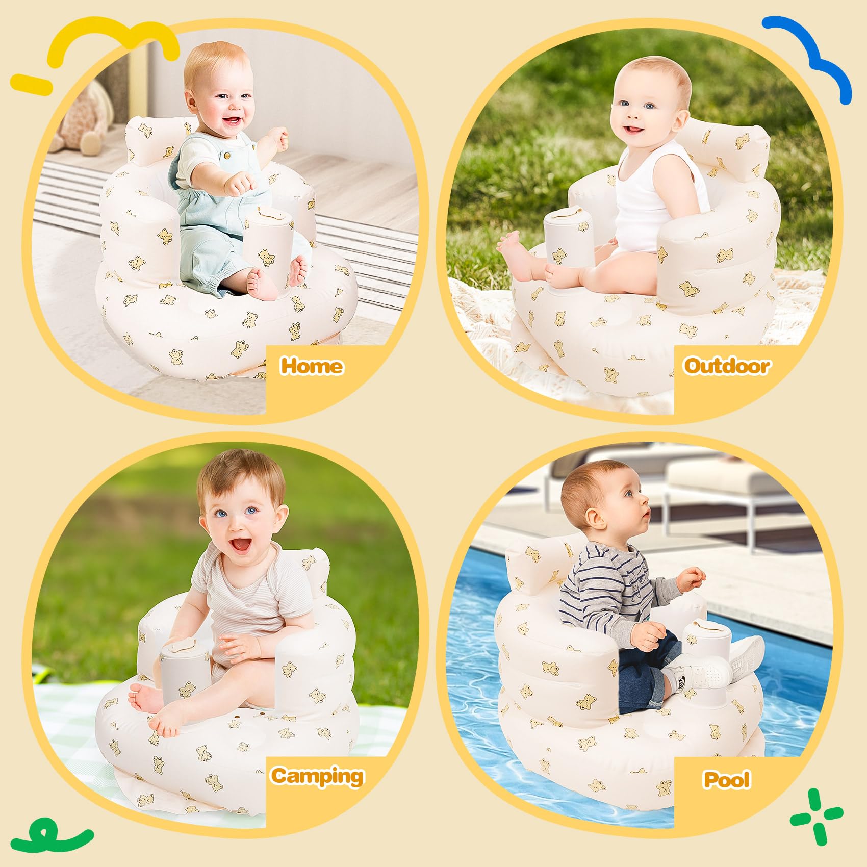 BZVQLO travel-friendly baby seat folds compactly for visits and vacations.