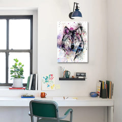 C8BUSIS wolf canvas print gallery-wrap frame offers ready-to-hang convenience.